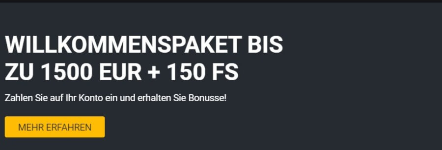 Betandyou Willkommensbonus bis zu 1.500 € und 150 Freispiele