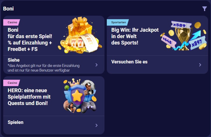 Das Bonusangebot des BetMatch Casinos