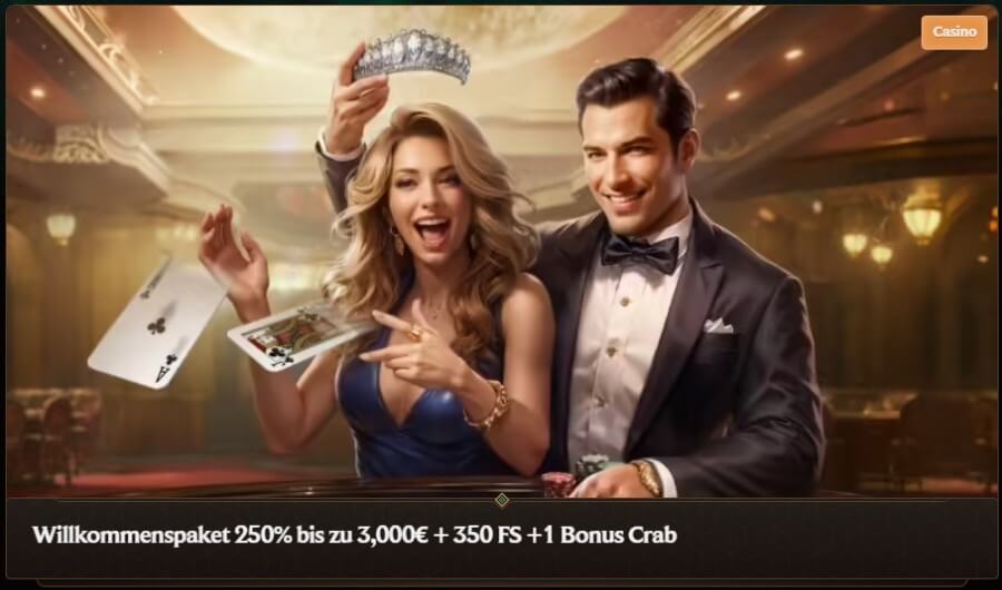 Der Crownplay Willkommensbonus: 3.000 € + 350 Freispiele