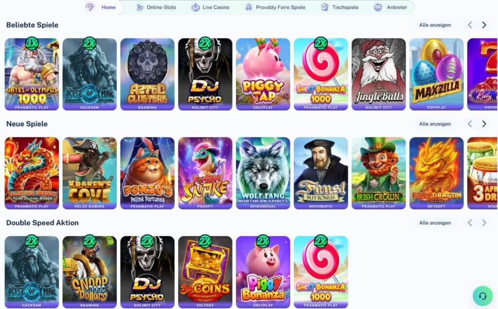 Slots im Dailyspins Casino