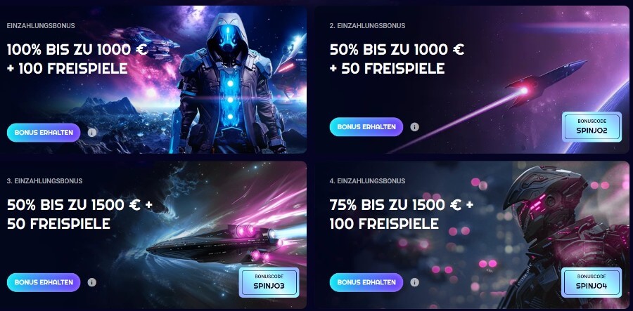 Spinjo Casino Willkommensbonus