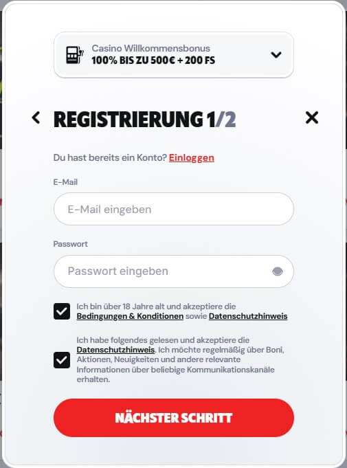 Die SupaBet Registrierung ist schnell abgeschlossen