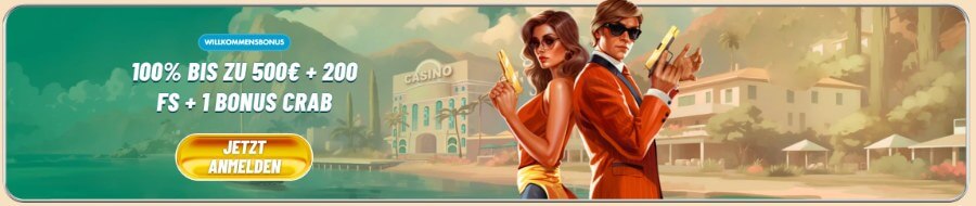 Vegasino: 100 % bis 500 € plus 200 Freispiele