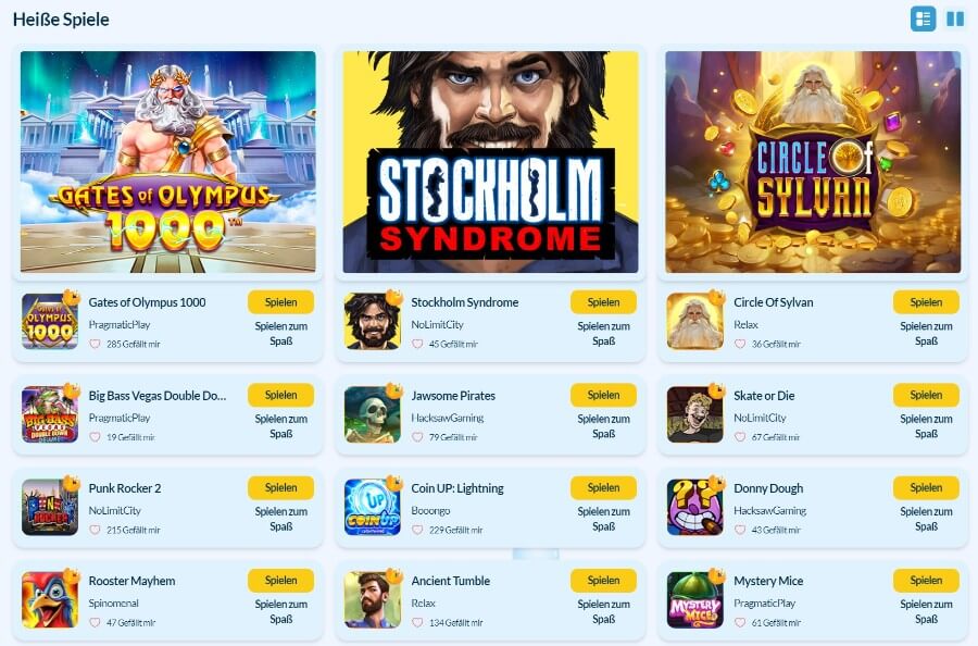 Die Welle Casino Slots im Überblick.